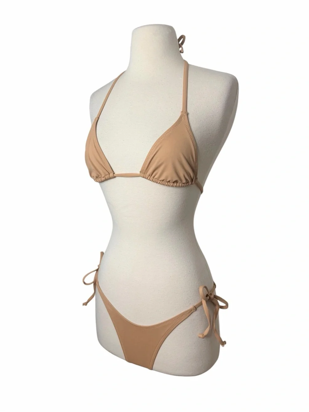 SKIMS NEW TAN TRIGLE BIKINI SET.